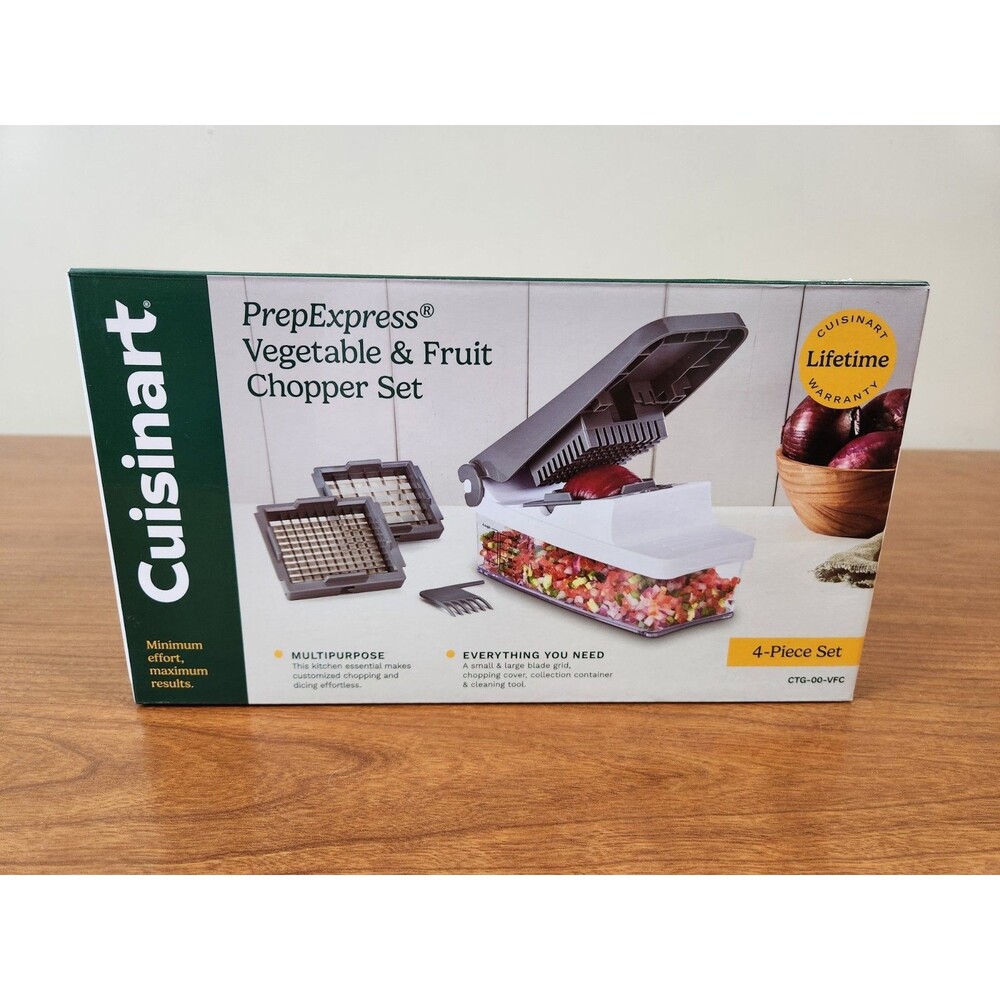 Cuisinart PrepExpress Vegetable & Fruit Chopper 4 Piece Set New In Open Box